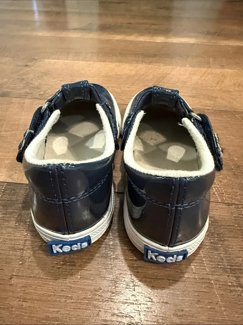 Keds Kids Navy Patent T-Strap Mary Jane Sneakers